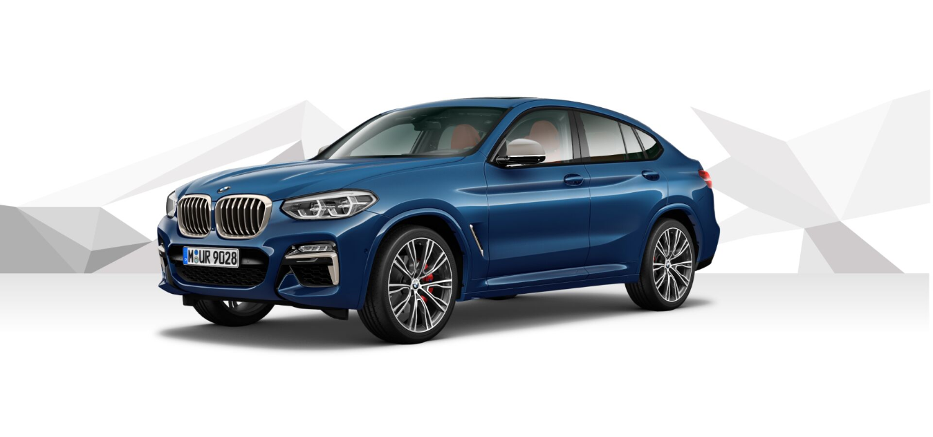 BMW X4 M40d - modrá metalíza, nákup online, nové auto ve výrobě, sleva